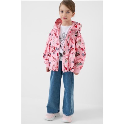 Куртка текстильная с полиуретановым покрытием для девочек (ветровка) PLAYTODAY, 1243047