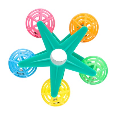 Игрушка для птиц «Карусель с шариками», 10 см, шарики по 3 см