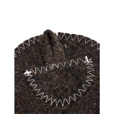 Коврик - сидушка для бани и сауны «Классический», 44×34 см, шерсть 100%, серый