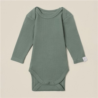 Набор боди 2 шт. SL HOME, рост 80-86 см, бежевый, оливковый