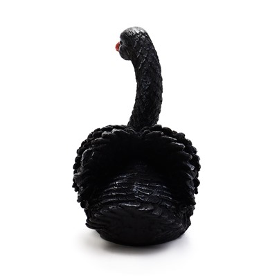 Садовая фигура из полистоуна «Чёрный лебедь», 32×22×35 см