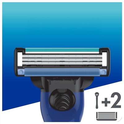 Станок для бритья Dʤɪˈlett МАК-3 Start/AQUA-Grip (+2 кассеты) (без подставки) (Оригинал)