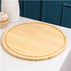 Блюдо для подачи Доляна «Древо», d=33 см, дерево