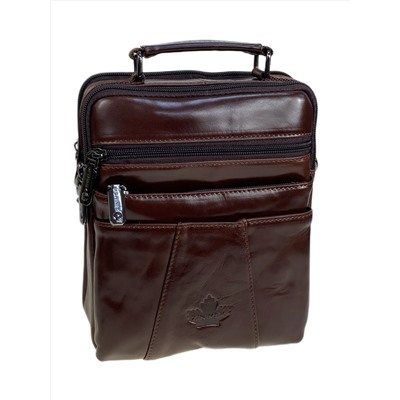 Сумка мужская из натуральной кожи, цвет коричневый