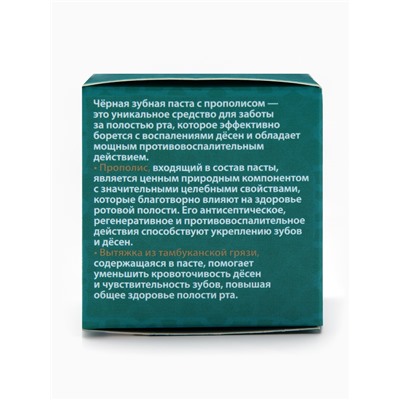 Паста зубная черная с Прополисом,"GoryStepy", 50 мл