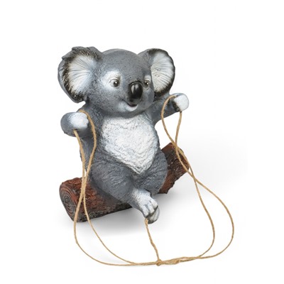 Подвесной декор из полистоуна «Коала на бревне», 25×15×24 см