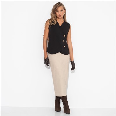 Жилет приталенный, Теперь ты босс (black)