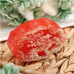 Мыло массажное с люффой «Малина/Ежевика« 100 г »Добропаровъ» розовый