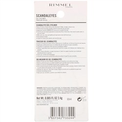 Rimmel London, Scandaleyes Gel Eyeliner, 001 Black, 0.085 fl oz (2.4 g)
