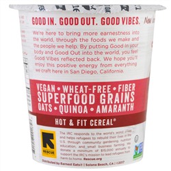 Earnest Eats, Овсяная крупа-суперпродукт, клюква + миндаль + лен, американская смесь, 2,35 унции (67 г)