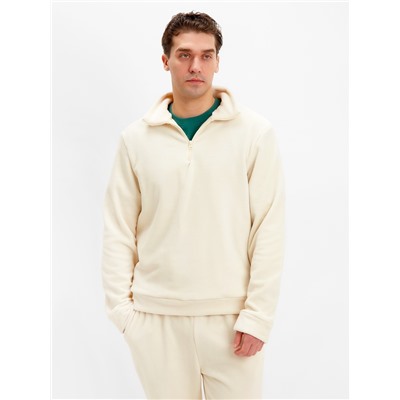 Джемпер флисовый мужской MINAKU: Fleece Soft, размер 44, бежевый