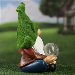 Садовая фигура - фонарь из полистоуна «Гном предсказатель», 27×16×13 см, Greengo