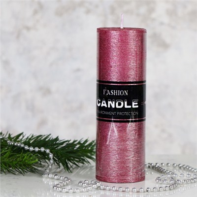 Свеча столбик 5х15 см Витые нити / ZD-074 /уп 96/