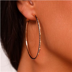 Серьги крупные конго с гранями, коллекция "Xuping", покрытие позолота, арт. 101.075
