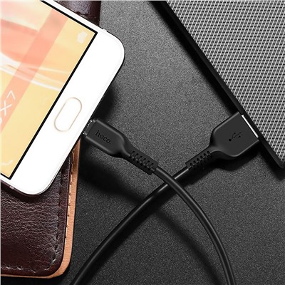 Кабель USB - micro USB Hoco X20  200см 2A  (black)