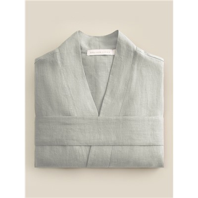 Халат домашний женский SL Linen Home, размер 44-46, светло-зелёный