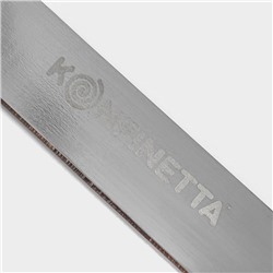 Нож для бисквита ровный край KONFINETTA, длина лезвия 35 см, деревянная ручка