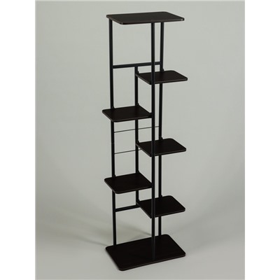 Подставка для цветов Greengo, 7 полок, 36×23×120 см, напольная, каркас металл, полки МДФ, чёрная