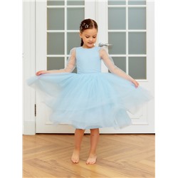 Платье нарядное для девочки MINAKU: PartyDress, рост 104-110 см, голубое