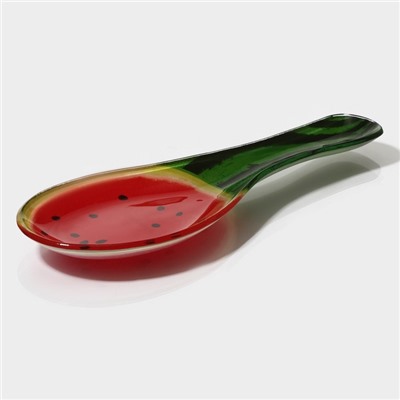 Подставка под ложку Доляна «Сладкий арбуз», 23.5×8.3×1.5 см, стекло