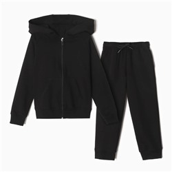 Комплект для мальчика (джемпер, брюки), цвет чёрный, рост 116 см
