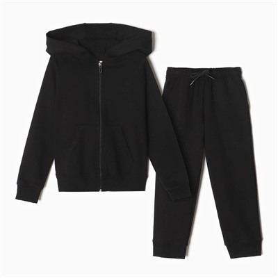 Комплект для мальчика (джемпер, брюки), цвет чёрный, рост 116 см