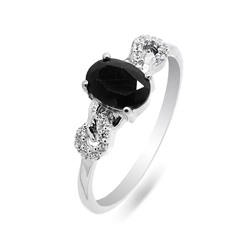 Кольцо из серебра сапфир корунд, Инара