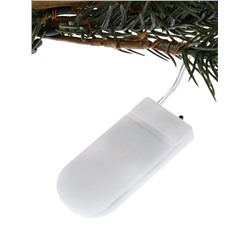 Декор настенный «Еловая ветвь с шишками», 70×27 см, 30 LED, от батареек CR2032×2, свечение тёплое белое