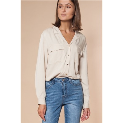 Блузка из премиальной вискозы в рубчик