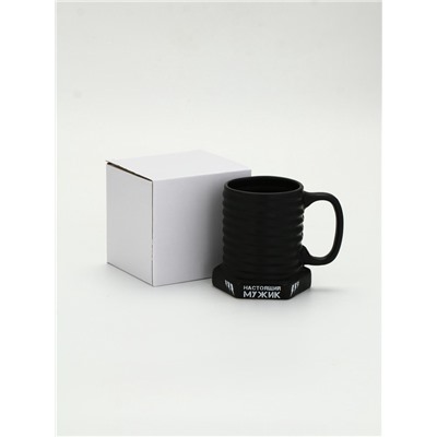 Кружка чайная керамическая «Настоящий мужик», 400 мл