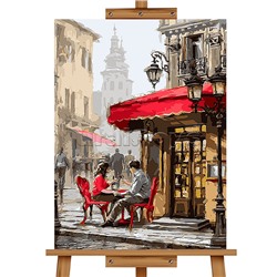 Набор для рисования "Картина по номерам 40х50 см. Уличное кафе"