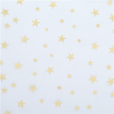 Бумага упаковочная тишью, новогодняя упаковка «Звезды», 50×66 см