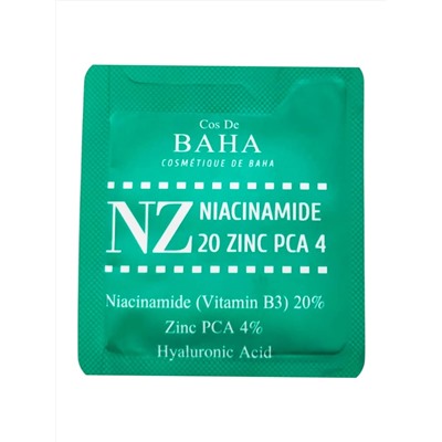 Cos De BAHA Укрепляющая сыворотка для сужения пор с ниацинамидом и цинком / Niacinamide 20 Zinc PCA 4 Serum Sample (NZ), 1,5 мл 27897
