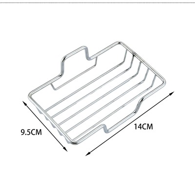 Прочная металлическая мыльница для настенного монтажа - нержавеющая