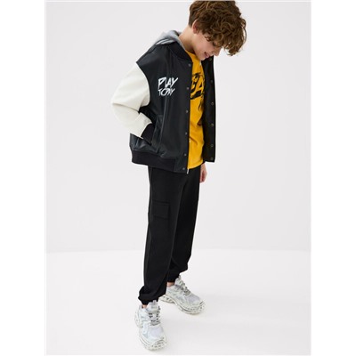 Куртка текстильная с полиуретановым покрытием для мальчиков (бомбер)