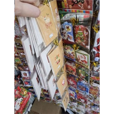 Открытка набор 160 штук Новый год / DE-700 /уп 100/