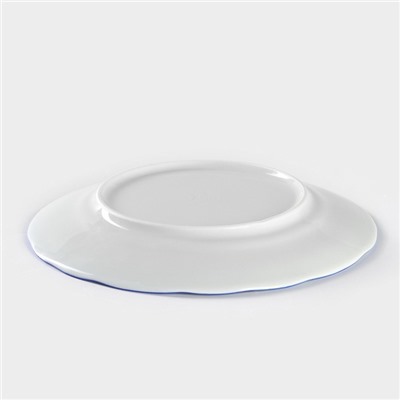 Тарелка Добрушский завод «Гуси», d=17.5 см, фарфор, белая, рисунок МИКС