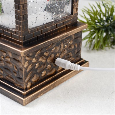 Светильник настольный новогодний 10,5х10,5х34 см / NG206-36 /уп 9/ музыкальный