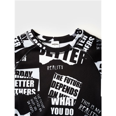 Термокомплект трикот. для мальчиков: фуфайка (футболка) с длин. рук, брюки