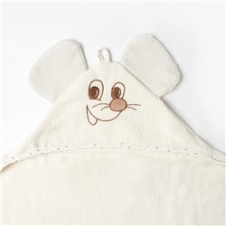 Полотенце - уголок, 125×65 см, бежевое