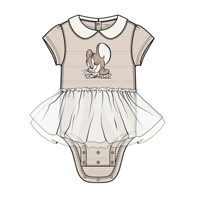 Платье-боди детское трикотажное для девочек