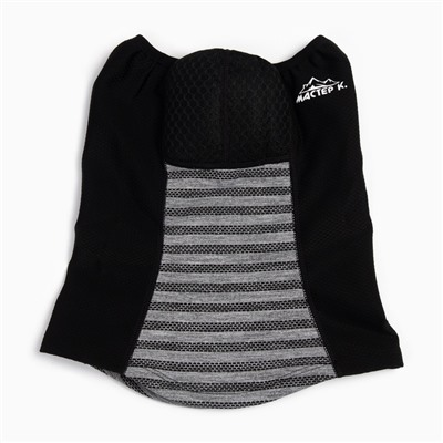 Бафф спортивный с фильтром «Мастер К», для защиты от ветра и пыли, мужской, серо-чёрный