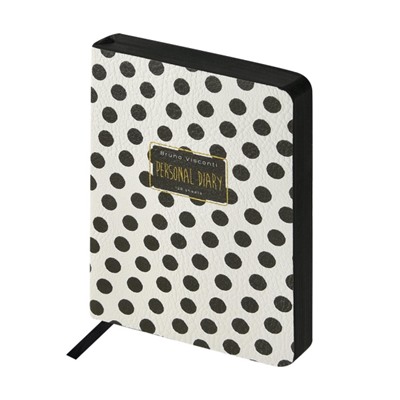 Ежедневник недатированный А6+ 256 стр. "Black&White.Горошек" 3-742/01 Bruno Visconti