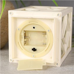 Светильник фонарь настольный Новогодний 27 см белый / YR8241W /уп 30/от батареек