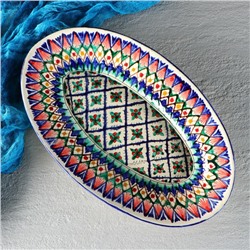 Селёдочница Риштанская Керамика, 34 см, керамика, МИКС