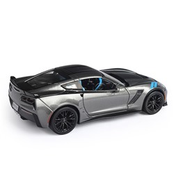 Машинка die-cast 2017 Corvette Grand Sport, 1:24, серебристая, открывающиеся двери