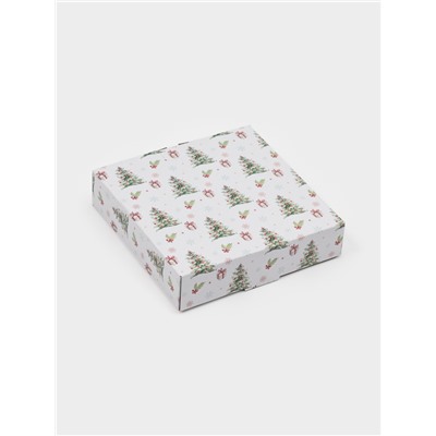 Салатник Доляна «Сказочные истории», 400 мл, d=19, h=3.7 см, стекло, белый, зелёный