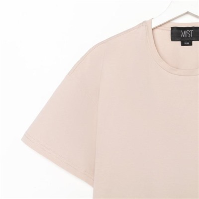 Футболка женская MIST basic, размер 44-46, бежевая
