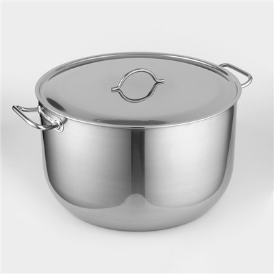 Кастрюля Amet, 40 л, d=45 см, цельнотянутая, нержавеющая сталь