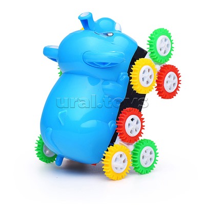 Машина "Слон" перевёртыш, на батарейках, в коробке